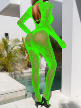 Women Fishnet Lace Bodysuit