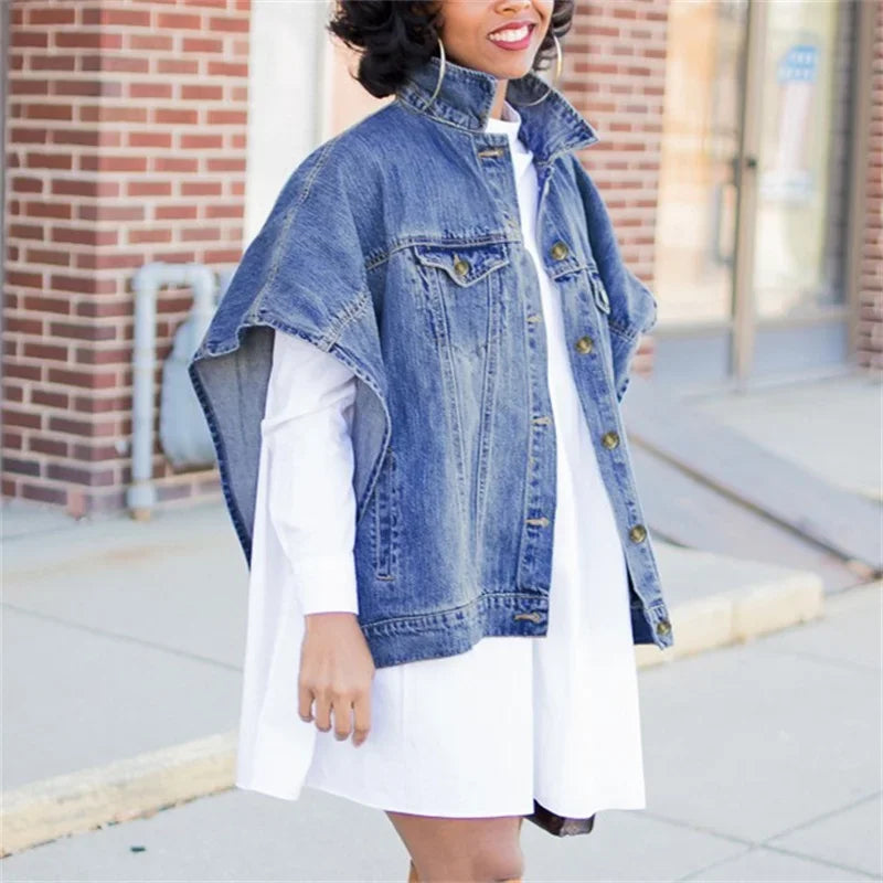 Women’s Sleeveless Vintage Denim Cardigan Coat