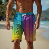 Men's Plus Size Tie-Dye Swim Shorts