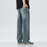 Men Retro Straight Jeans