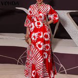 Women Printed Boho Maxi Dress