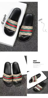 Men Designer Snake Print Slides