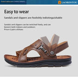 Men Leather Buckle Casual Sandals