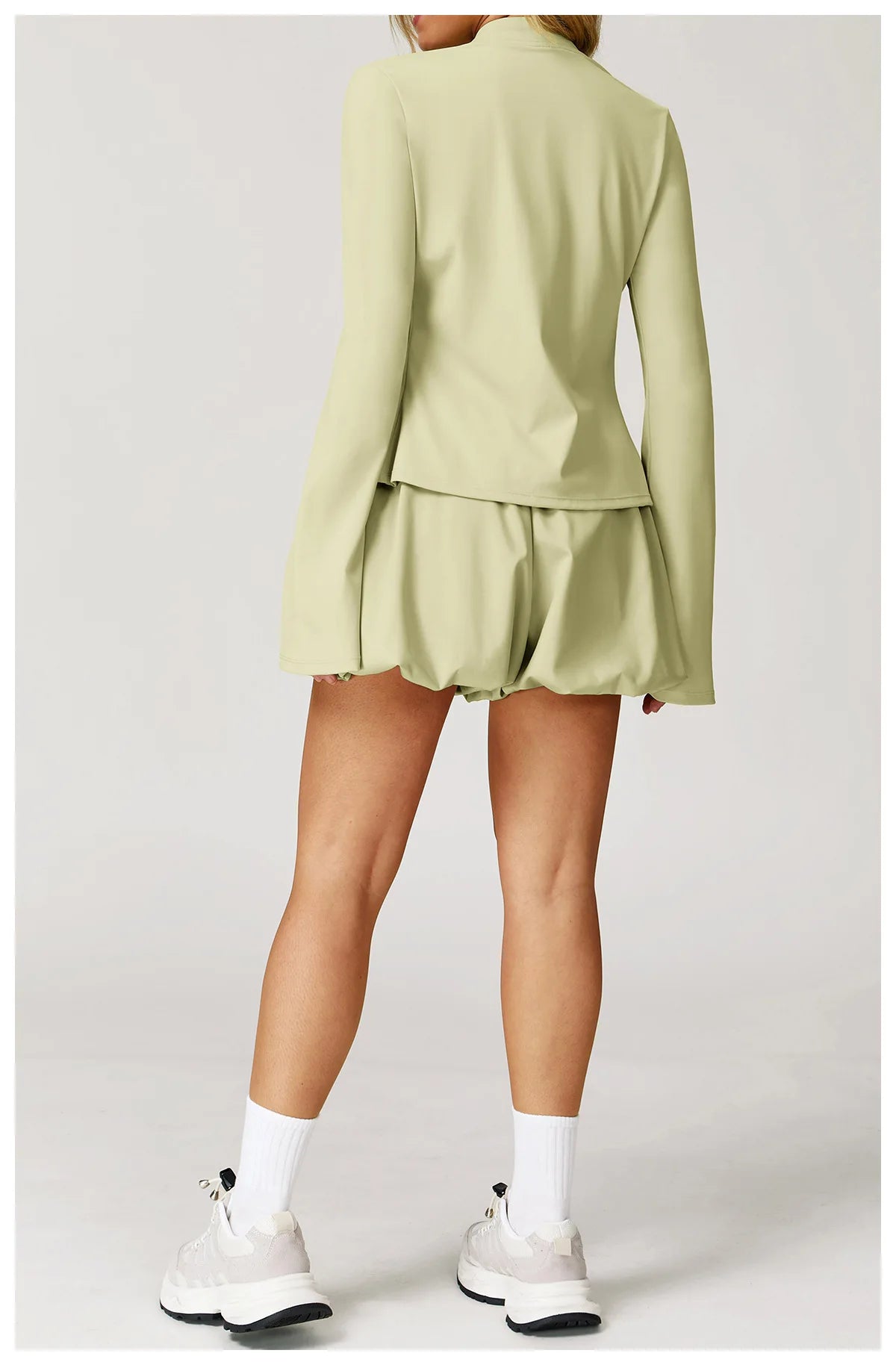 Women's Standing Collar Long Sleeve Yoga Jacket – Summer Training Top