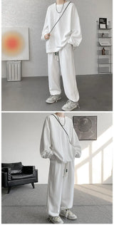 Men’s Plus Size Plain Tracksuit Set M–5XL