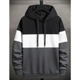 Men Color Block Hoodie Sweatshirt
