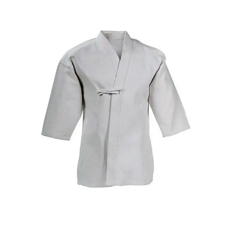 Kendo hakama kimono in gray for martial arts, suitable for men, women, and girls, featuring a traditional design.