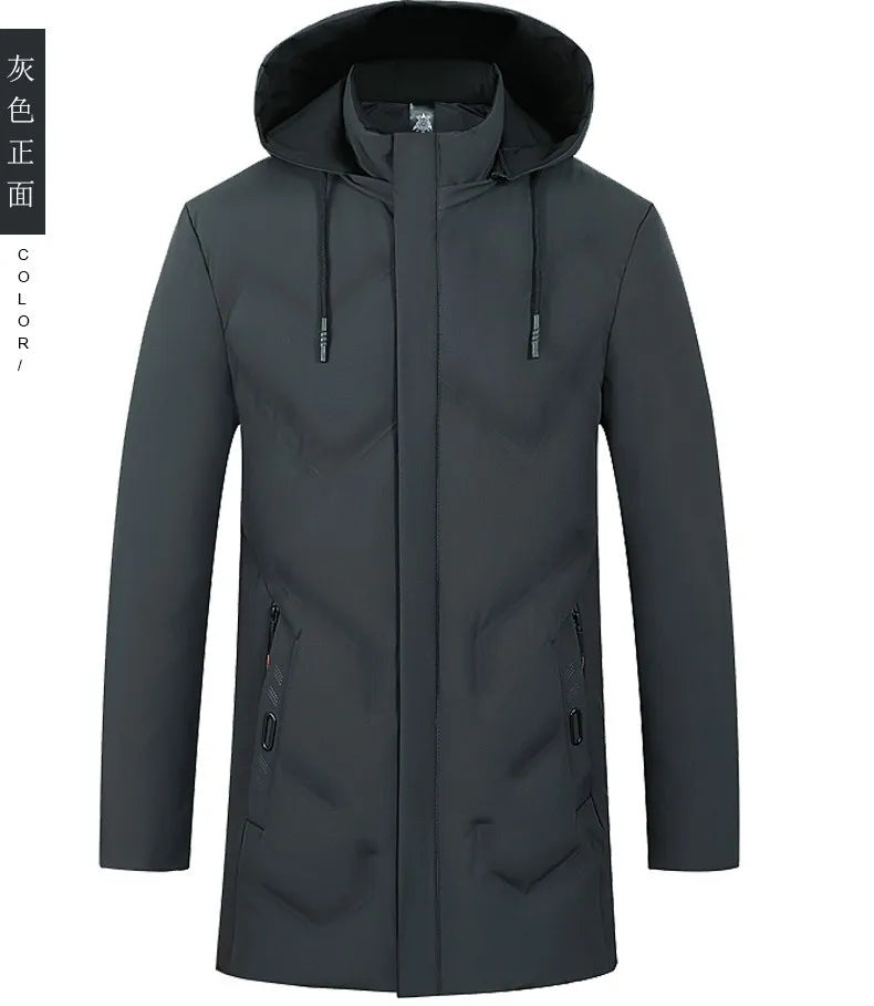 Men Thick Hooded Parka Jacket