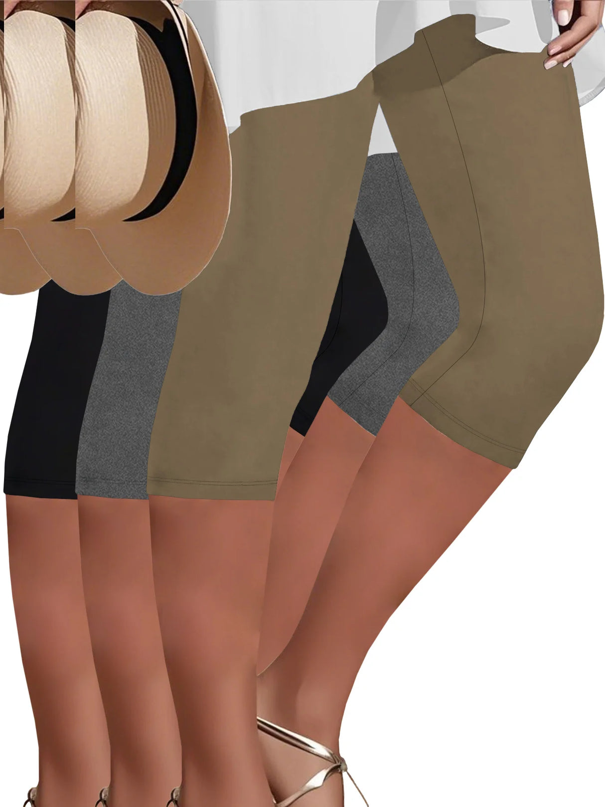 Women 3-Pack Super Soft Capri Yoga Leggings