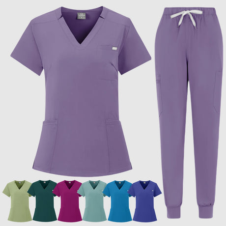 Summer breathable coveralls in various colors for women, perfect for workshop and medical settings.