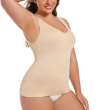 Women Sleeveless V-Neck Shapewear Tank Top