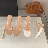 Clear Open Toe Platform Mules – Summer 2025