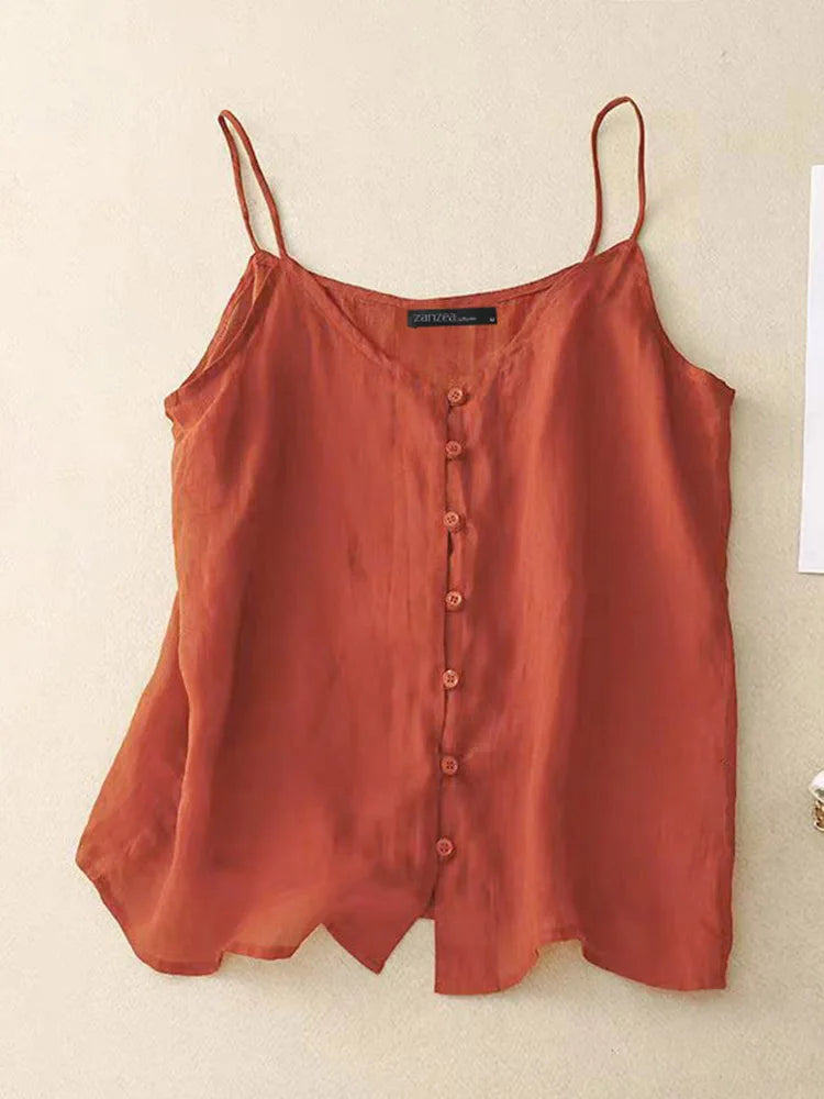 Women Button Loose Camisole