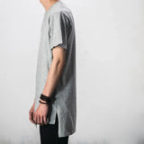 Men Long Hem Streetwear Tee