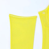 Women Mesh Splicing Suspender Jumpsuit