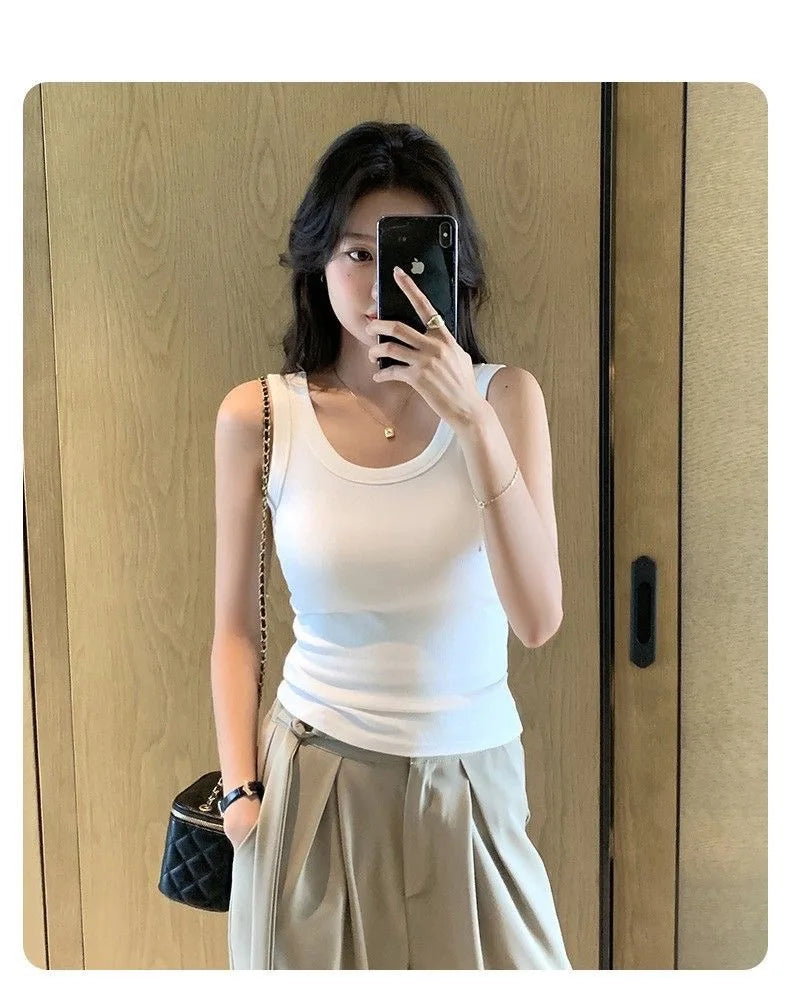 Women Knitted Sleeveless Tee