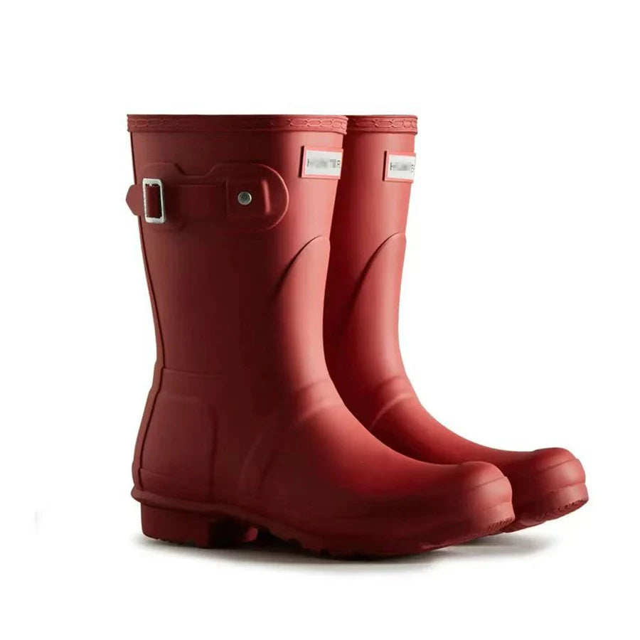 Women Mid Calf Boots Embroidered Leather