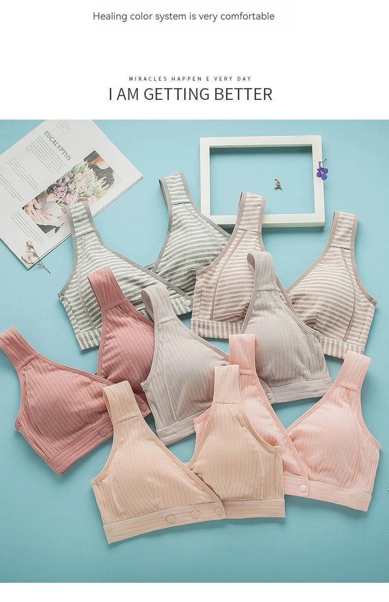 Women Front Buckle Cotton Bra