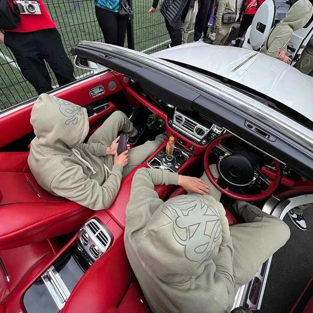 Men Cotton Hoodies Jogger Set