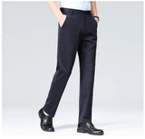Men's Plus Size Business Trousers – Classic Black
