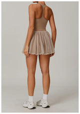 Women Mesh Breathable Tennis Skirt