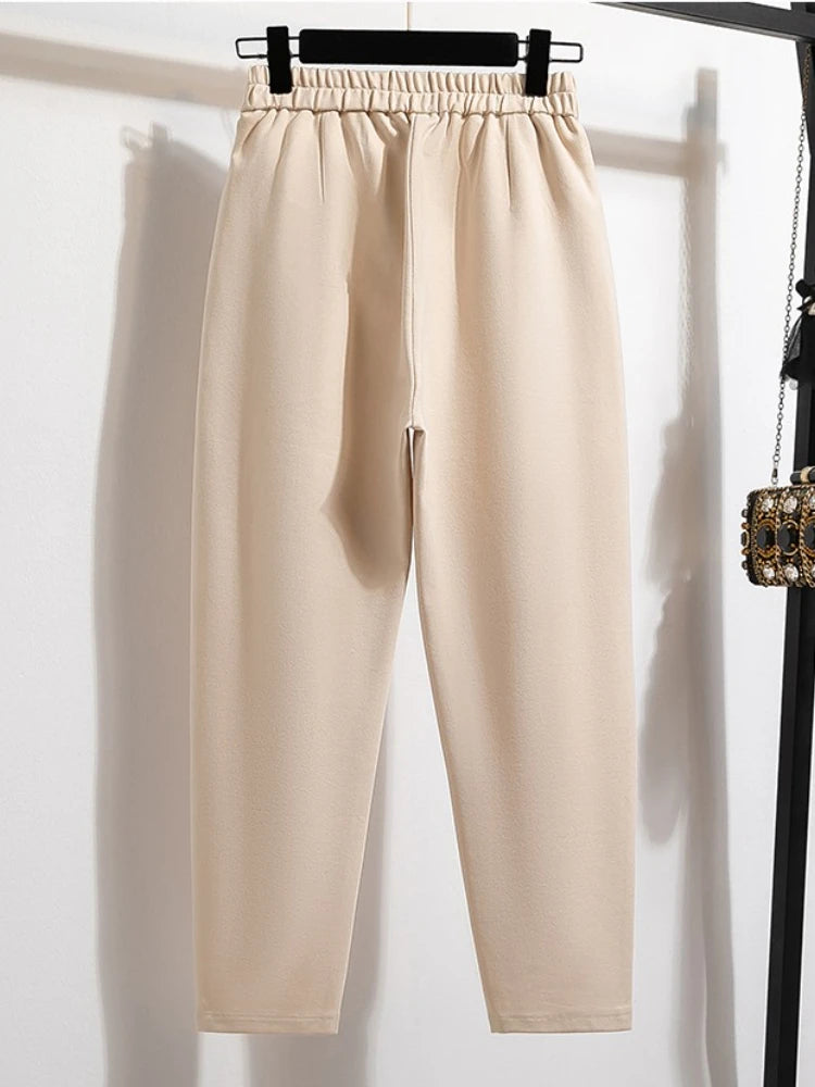 Women's Plus Size High Waist Pants – Autumn Winter