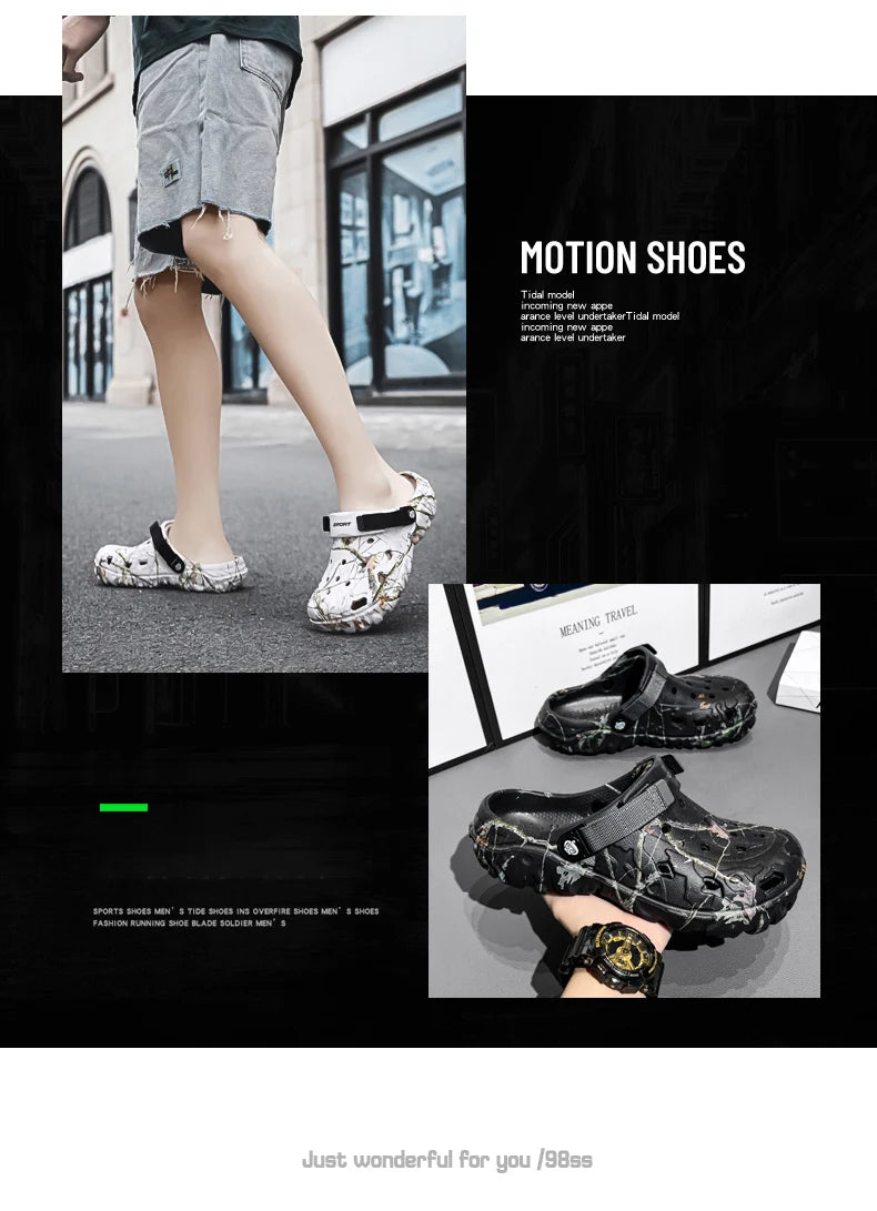 Men Summer Lightweight Garden Slippers