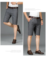 Men Striped Business Shorts