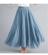 Women Linen Maxi Skirt
