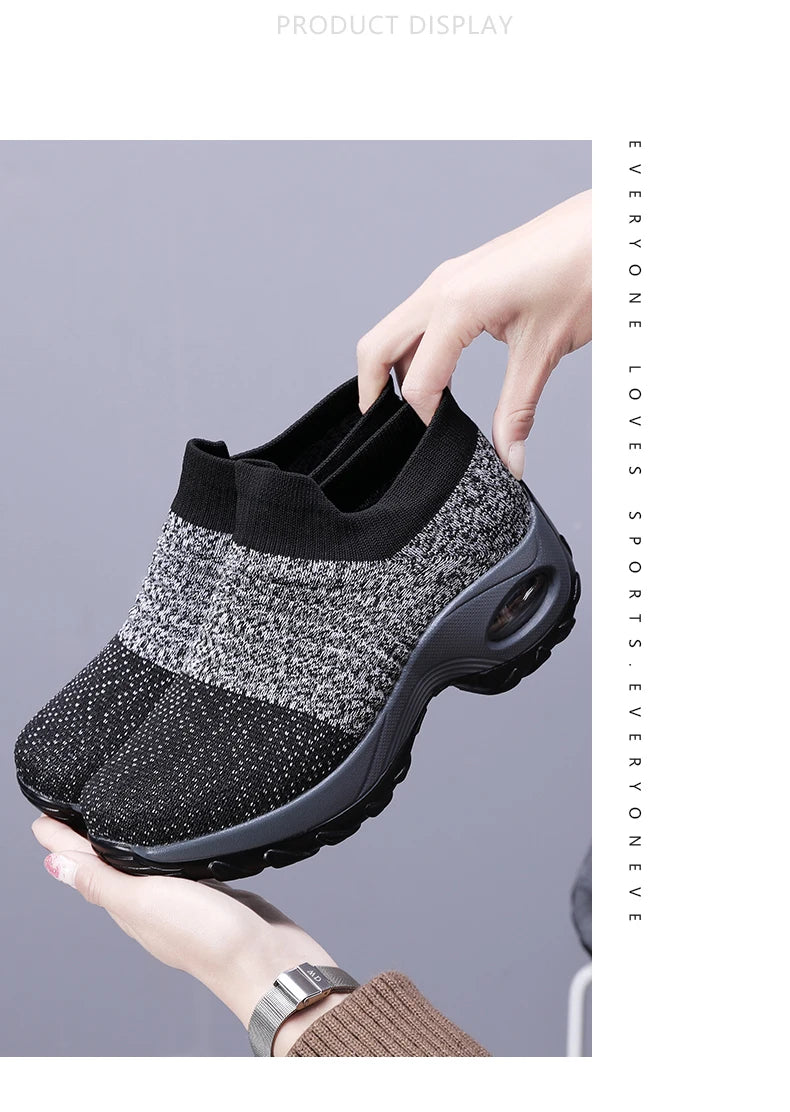 Women Sneakers Breathable Mesh Platform Shoes