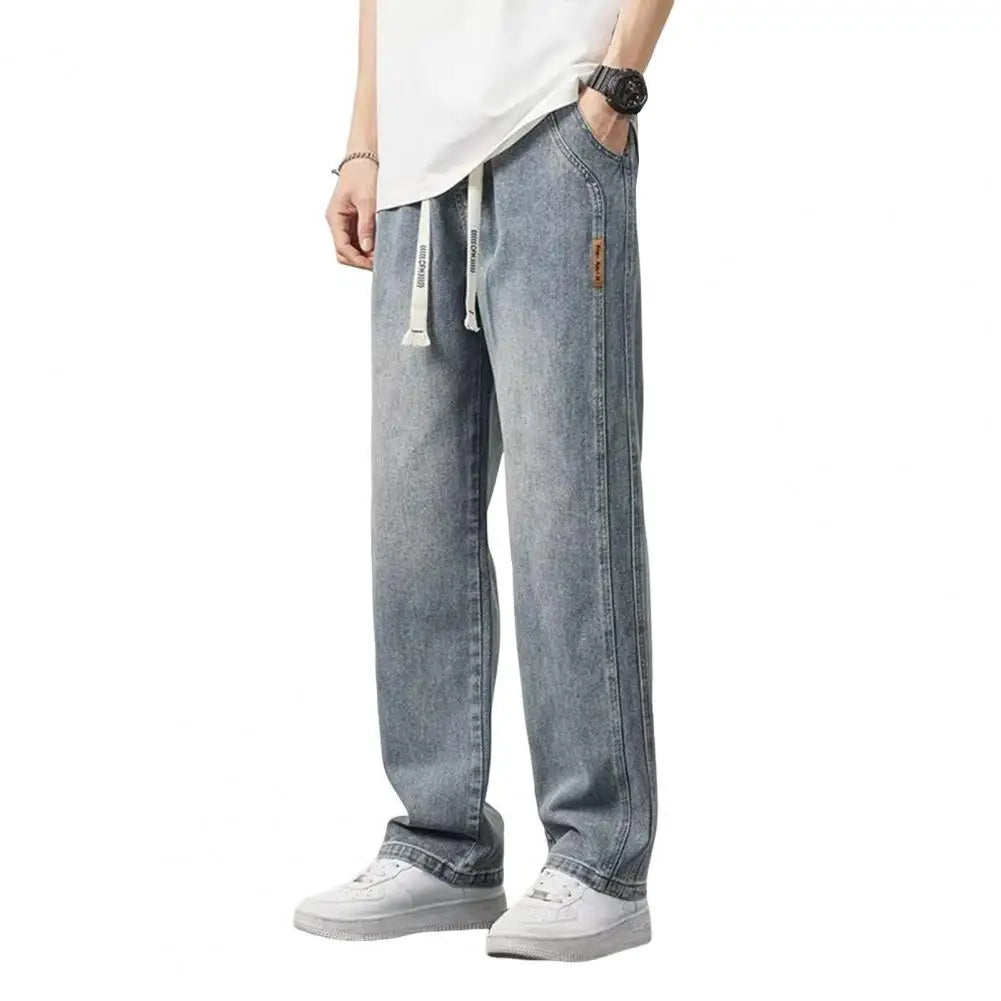 Men's Plus Size Wide Leg Retro Jeans