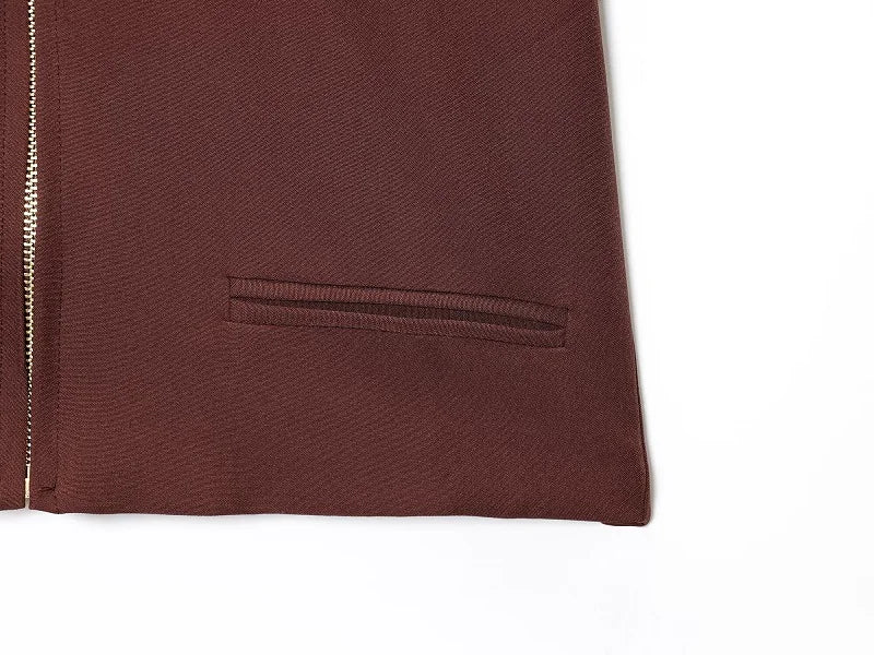 MUJER Cropped Varsity Women's Zipper Jacket