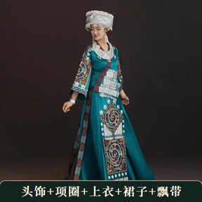Miao Embroidery Suit for women, featuring intricate designs and traditional style, perfect for festivals and cultural events.