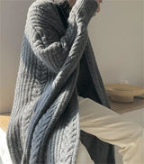 Women Hollow V-Neck Knit Cardigan