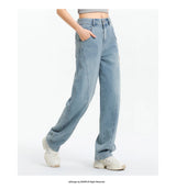 Women Curved Hem Loose Tapered Pants