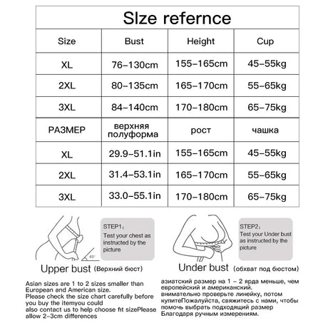Size chart for HeatHold™ Thermal Slim Inner Vest, including bust, height, and cup measurements for women.
