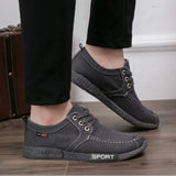 Men’s Breathable Lace-Up Canvas Sneakers