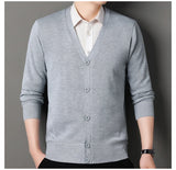 Men V-Neck Knit Cardigan