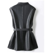 Luxury Soft PU Leather Sleeveless Vest