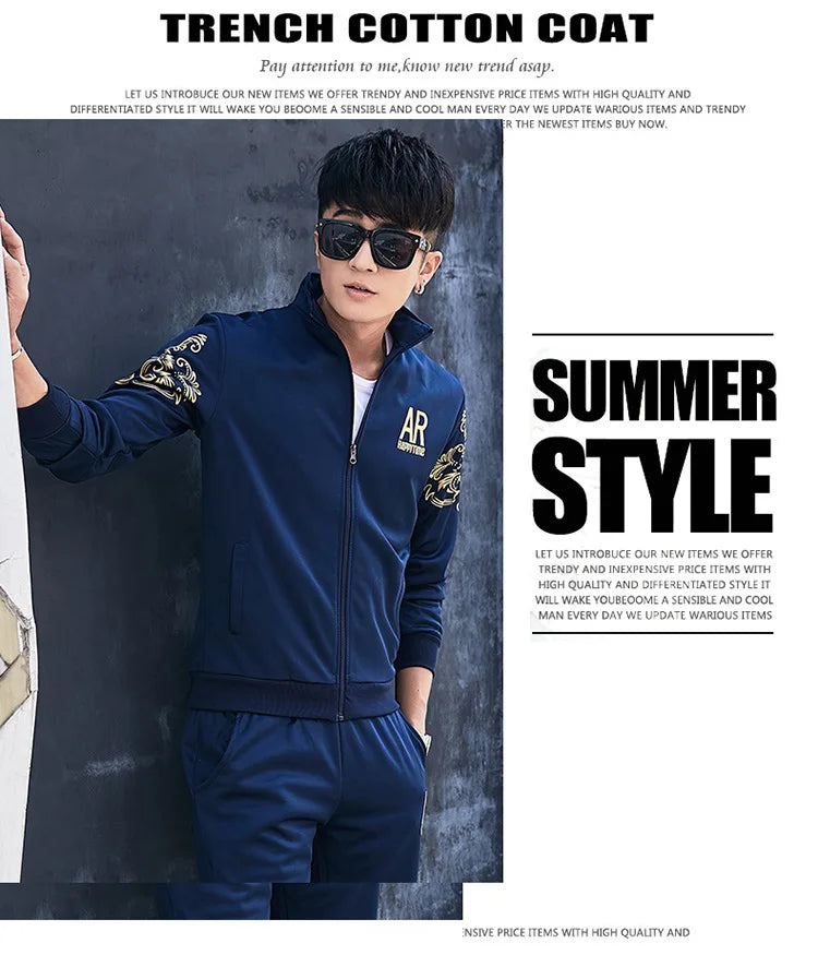 Men’s Plus Size Autumn Tracksuit Set