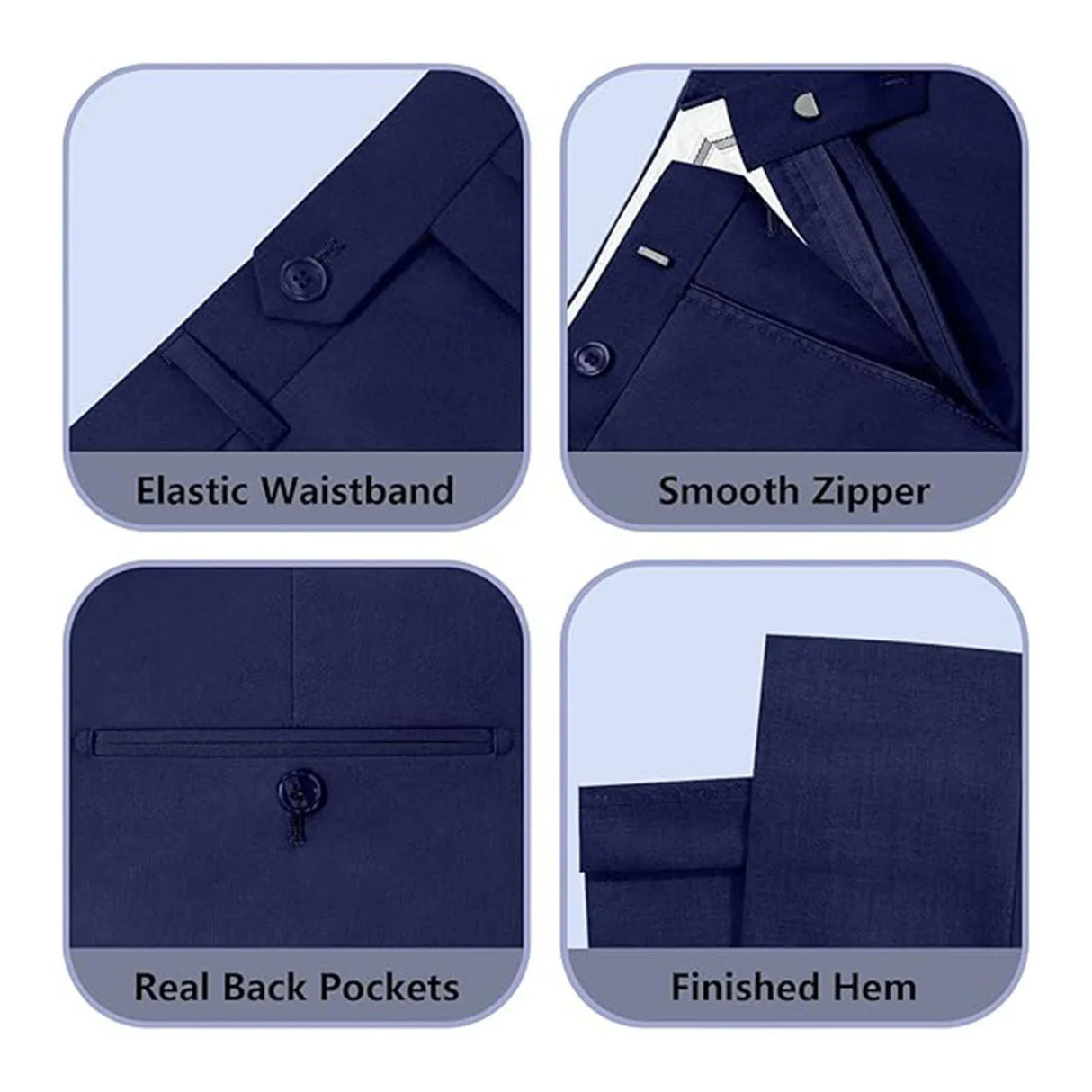 Men Slim Fit 3-Piece Formal Suit