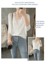 Women Knitted V-Neck Sun Protection Cardigan