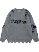 Unisex Hollow Hole Street Sweater