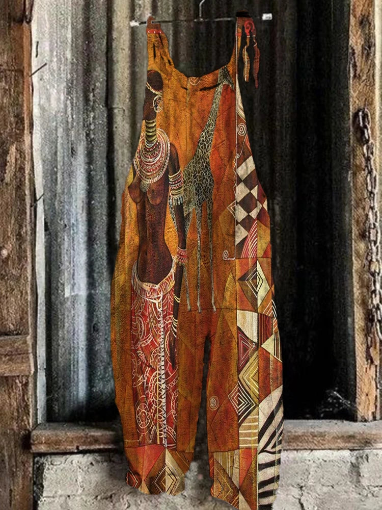 Women Abstract Print One-Piece Shorts