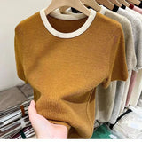 Women's O-Neck Slim Knit Sweater