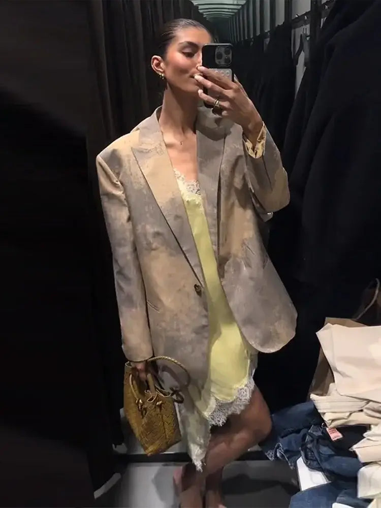 Women Lace Patchwork Dress Jacket Set