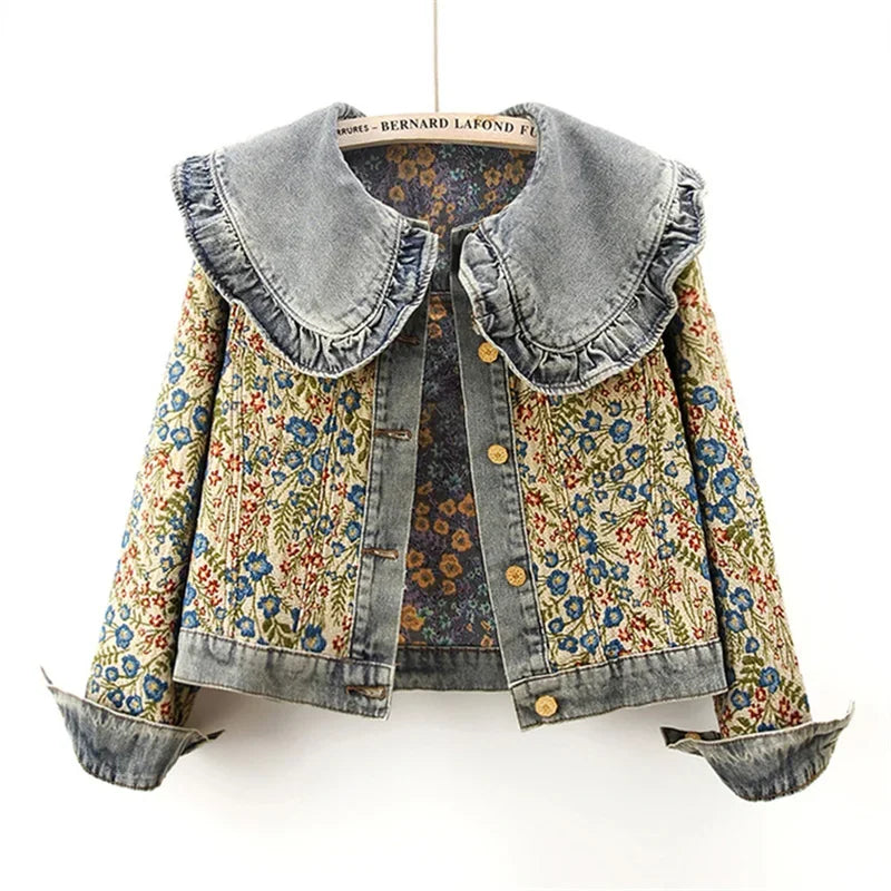 Women’s Luxury Pearl Bridal Denim Jacket