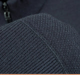 Men Half Zip Velvet Knit Sweater