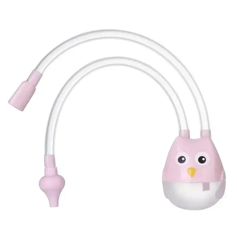 Cartoon owl nasal aspirator for babies, designed for easy and safe nasal care, made from silicone and ABS.