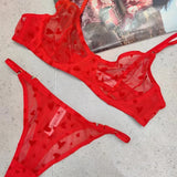 Women Mesh Bikini Lingerie Set